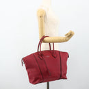 LOUIS VUITTON Lockit MM Handtasche Leder Fran Boise M94595 LV Auth bs34701-25