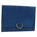 LOUIS VUITTON Epi Jena Clutch Bag Blue M52715 LV Auth bs34702-1