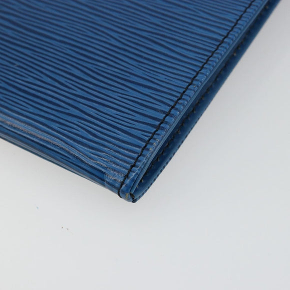 LOUIS VUITTON Epi Jena Clutch Bag Blue M52715 LV Auth bs34702