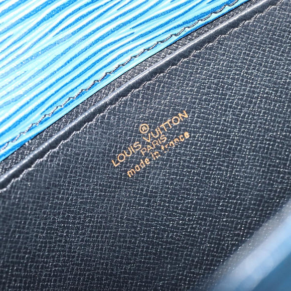 LOUIS VUITTON Epi Jena Clutch Bag Blue M52715 LV Auth bs34702