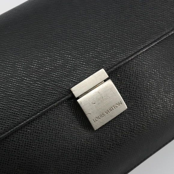 LOUIS VUITTON Taiga Selenga Clutch Bag Ardoise M30782 LV Auth bs34703