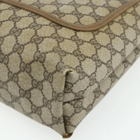 GUCCI GG Supreme Web Sherry Line Tote Bag PVC Beige 39 02 003 Auth bs34705