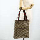 GUCCI GG Supreme Web Sherry Line Tote Bag PVC Beige 39 02 003 Auth bs34705-22