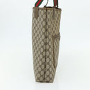 GUCCI GG Supreme Web Sherry Line Tote Bag PVC Beige 39 02 003 Auth bs34705-3