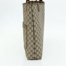 GUCCI GG Supreme Web Sherry Line Tote Bag PVC Beige 39 02 003 Auth bs34705-4