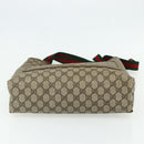 GUCCI GG Supreme Web Sherry Line Tote Bag PVC Beige 39 02 003 Auth bs34705-5
