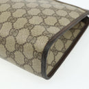 GUCCI GG Supreme Clutch Bag PVC Beige Gold 97 01 037 Auth bs34706-15