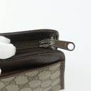 GUCCI GG Supreme Clutch Bag PVC Beige Gold 97 01 037 Auth bs34706-8