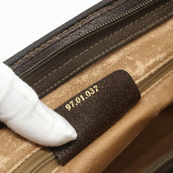 GUCCI GG Supreme Clutch Bag PVC Beige Gold 97 01 037 Auth bs34706