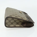 GUCCI GG Supreme Clutch Bag PVC Beige Gold 97 01 037 Auth bs34706-4