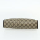 GUCCI GG Supreme Clutch Bag PVC Beige Gold 97 01 037 Auth bs34706-6