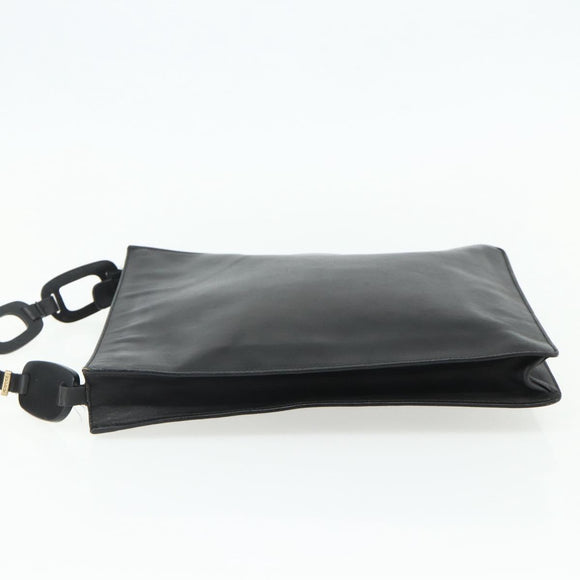 GUCCI Shoulder Bag Leather Black 001 2122 1821 Auth bs34707