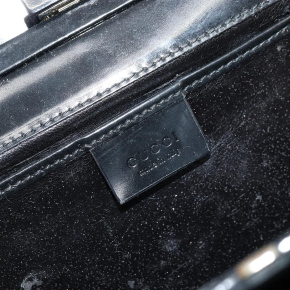 GUCCI Hand Bag Canvas Black 000 0810 Auth bs34708
