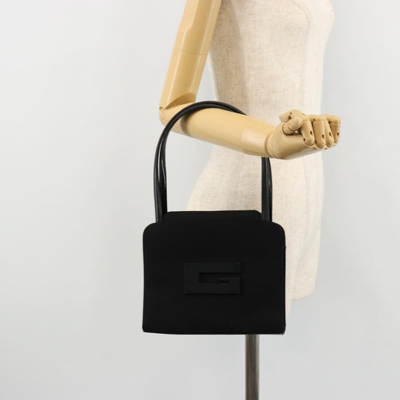 GUCCI Hand Bag Canvas Black 000 0810 Auth bs34708