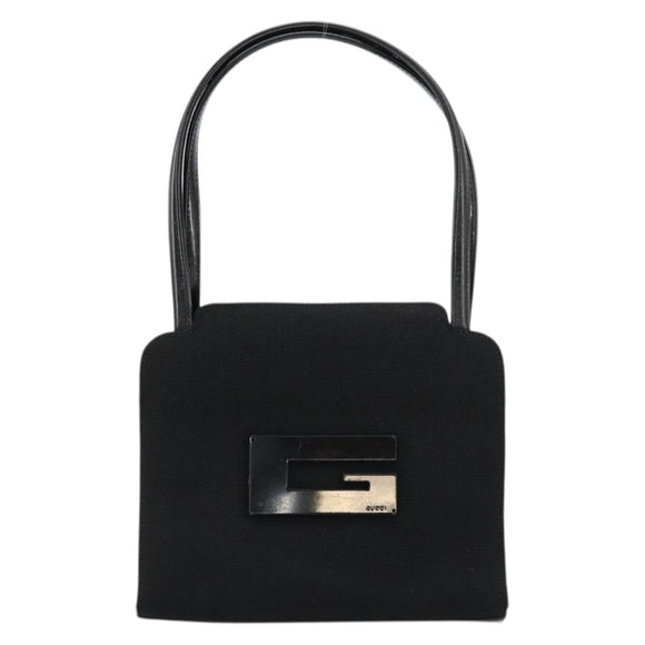 GUCCI Hand Bag Canvas Black 000 0810 Auth bs34708