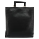 GUCCI Hand Bag Leather Black Gold Auth bs34709-2