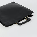 GUCCI Hand Bag Leather Black Gold Auth bs34709-6