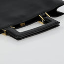 GUCCI Hand Bag Leather Black Gold Auth bs34709-7