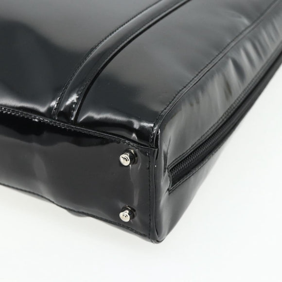 GUCCI Tote Bag Patent leather Black Silver 002 2058 0435 Auth bs34710