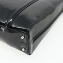 GUCCI Tote Bag Patent leather Black Silver 002 2058 0435 Auth bs34710-15