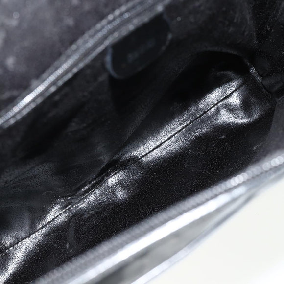 GUCCI Tote Bag Patent leather Black Silver 002 2058 0435 Auth bs34710