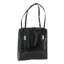 GUCCI Tote Bag Patent leather Black Silver 002 2058 0435 Auth bs34710-1