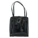 GUCCI Tote Bag Patent leather Black Silver 002 2058 0435 Auth bs34710-2