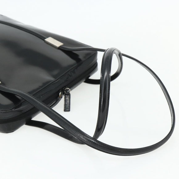 GUCCI Tote Bag Patent leather Black Silver 002 2058 0435 Auth bs34710