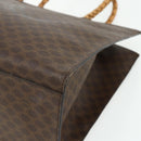CELINE Macadam Canvas Tote Bag PVC Leather Brown Gold Auth bs34711-15