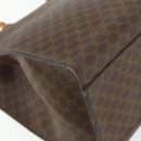 CELINE Macadam Canvas Tote Bag PVC Leather Brown Gold Auth bs34711-16