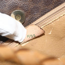 CELINE Macadam Canvas Tote Bag PVC Leather Brown Gold Auth bs34711-12