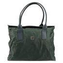 CELINE Tote Bag Nylon Green Silver Auth bs34712-2