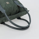 CELINE Tote Bag Nylon Green Silver Auth bs34712-7