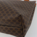 CELINE Macadam Canvas Tote Bag PVC Leather Brown Gold Auth bs34713-9