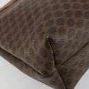 CELINE Macadam Canvas Tote Bag PVC Leather Brown Gold Auth bs34713-14