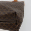 CELINE Macadam Canvas Tote Bag PVC Leather Brown Gold Auth bs34713-15
