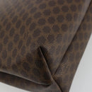 CELINE Macadam Canvas Tote Bag PVC Leather Brown Gold Auth bs34713-16
