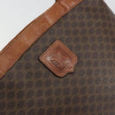 CELINE Macadam Canvas Tote Bag PVC Leather Brown Gold Auth bs34713-17