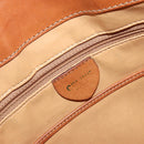 CELINE Macadam Canvas Tote Bag PVC Leather Brown Gold Auth bs34713-18