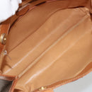 CELINE Macadam Canvas Tote Bag PVC Leather Brown Gold Auth bs34713-10