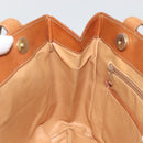 CELINE Macadam Canvas Tote Bag PVC Leather Brown Gold Auth bs34713-20