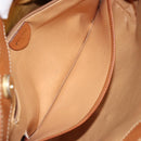CELINE Macadam Canvas Tote Bag PVC Leather Brown Gold Auth bs34713-23