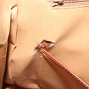 CELINE Macadam Canvas Tote Bag PVC Leather Brown Gold Auth bs34713-11