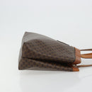 CELINE Macadam Canvas Tote Bag PVC Leather Brown Gold Auth bs34713-3