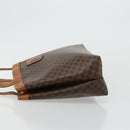 CELINE Macadam Canvas Tote Bag PVC Leather Brown Gold Auth bs34713-4