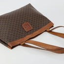 CELINE Macadam Canvas Tote Bag PVC Leather Brown Gold Auth bs34713-6