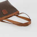 CELINE Macadam Canvas Tote Bag PVC Leather Brown Gold Auth bs34713-7