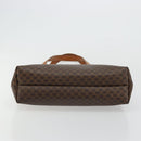 CELINE Macadam Canvas Tote Bag PVC Leather Brown Gold Auth bs34713-5