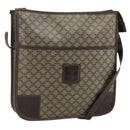 CELINE Macadam Canvas Shoulder Bag PVC Beige Gold Auth bs34714-1