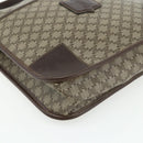 CELINE Macadam Canvas Shoulder Bag PVC Beige Gold Auth bs34714-11